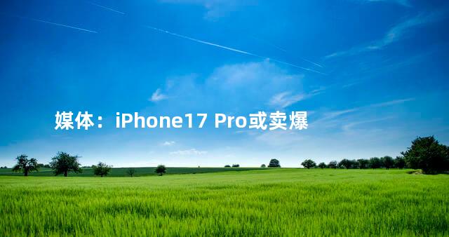 媒体：iPhone17 Pro或卖爆